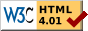 valid html 4.01（W3C)