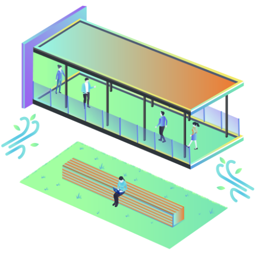 Landscaped terraces integrated at various levels to reduce the heat island effects, allowing staff to enjoy city views and appreciate the natural beauty from their working spaces.