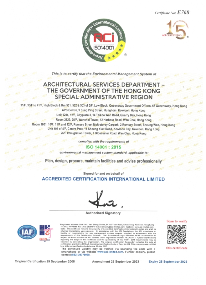 ISO 14001:2015  Accredited Certification