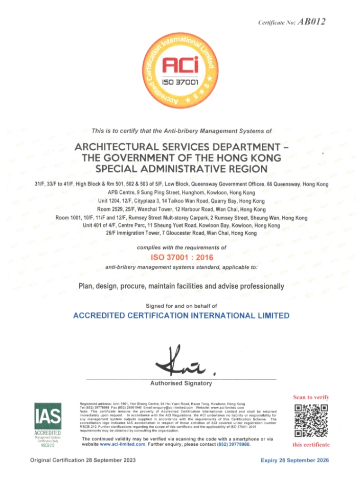 ISO 37001:2016  Accredited Certification